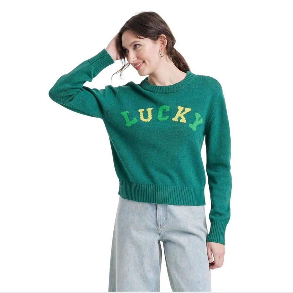 NEW Grayson Threads Lucky Sweater Size Small St. Patrick’s Day St. Patty’s Green